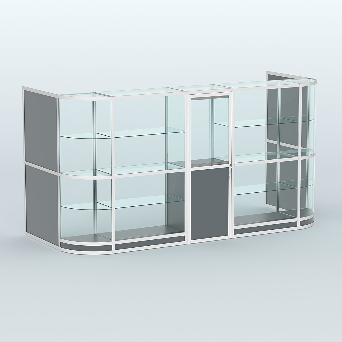 Павильон из профиля пристенный №12г (5,50 кв.м) Темно-Серый