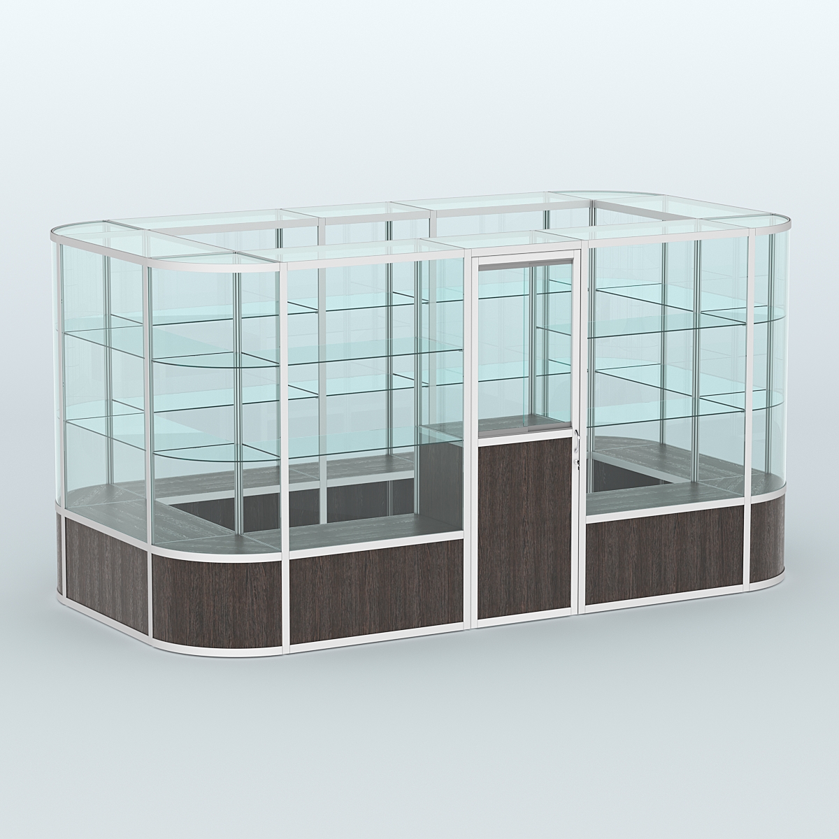 Павильон из профиля островной №4б Дуб Венге