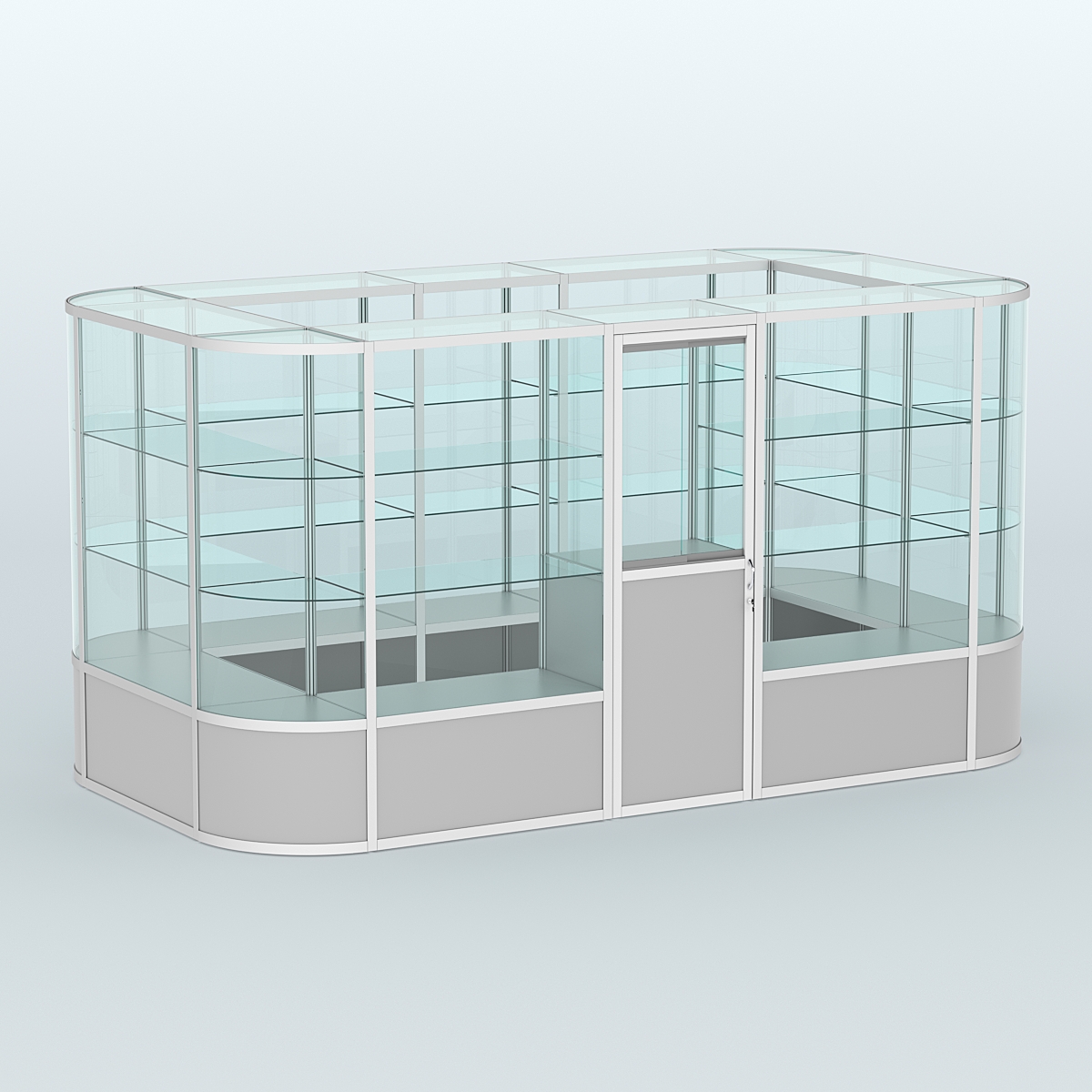 Павильон из профиля островной №4б Серый