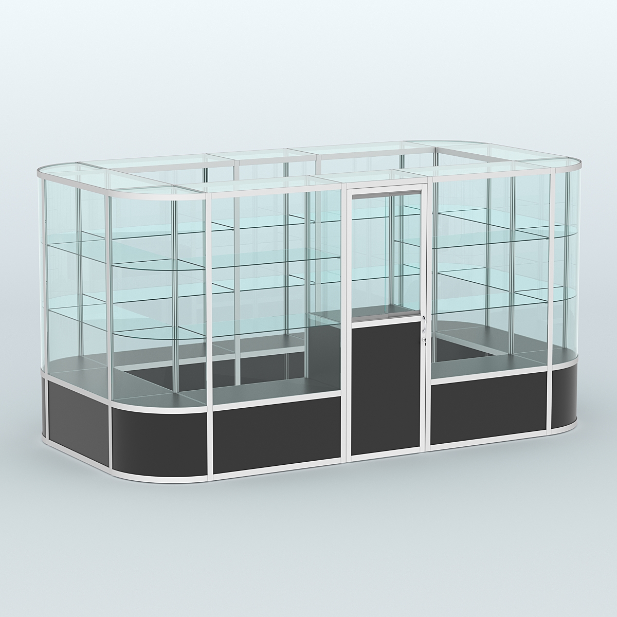 Павильон из профиля островной №4б Черный