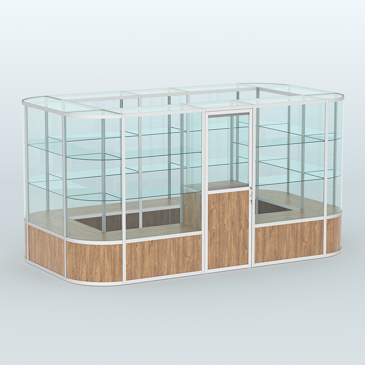 Павильон из профиля островной №4б Дуб Канзас коричневый