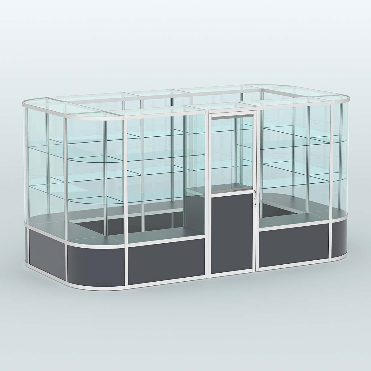 Павильон из профиля островной №4б Антрацит