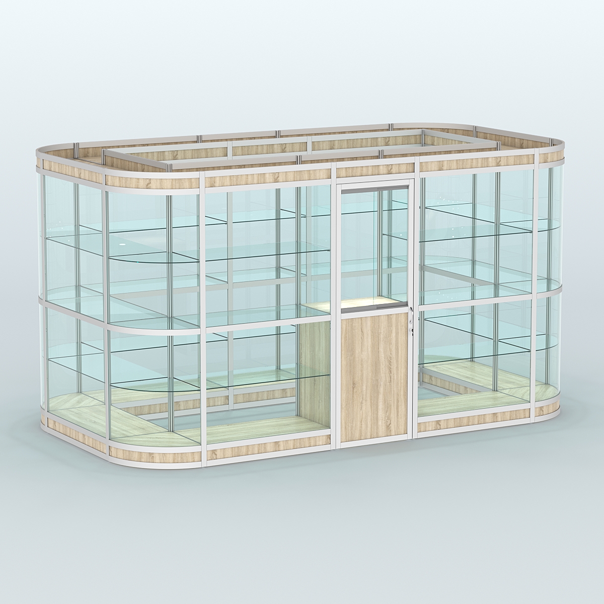 Павильон из профиля островной №4в Дуб Сонома