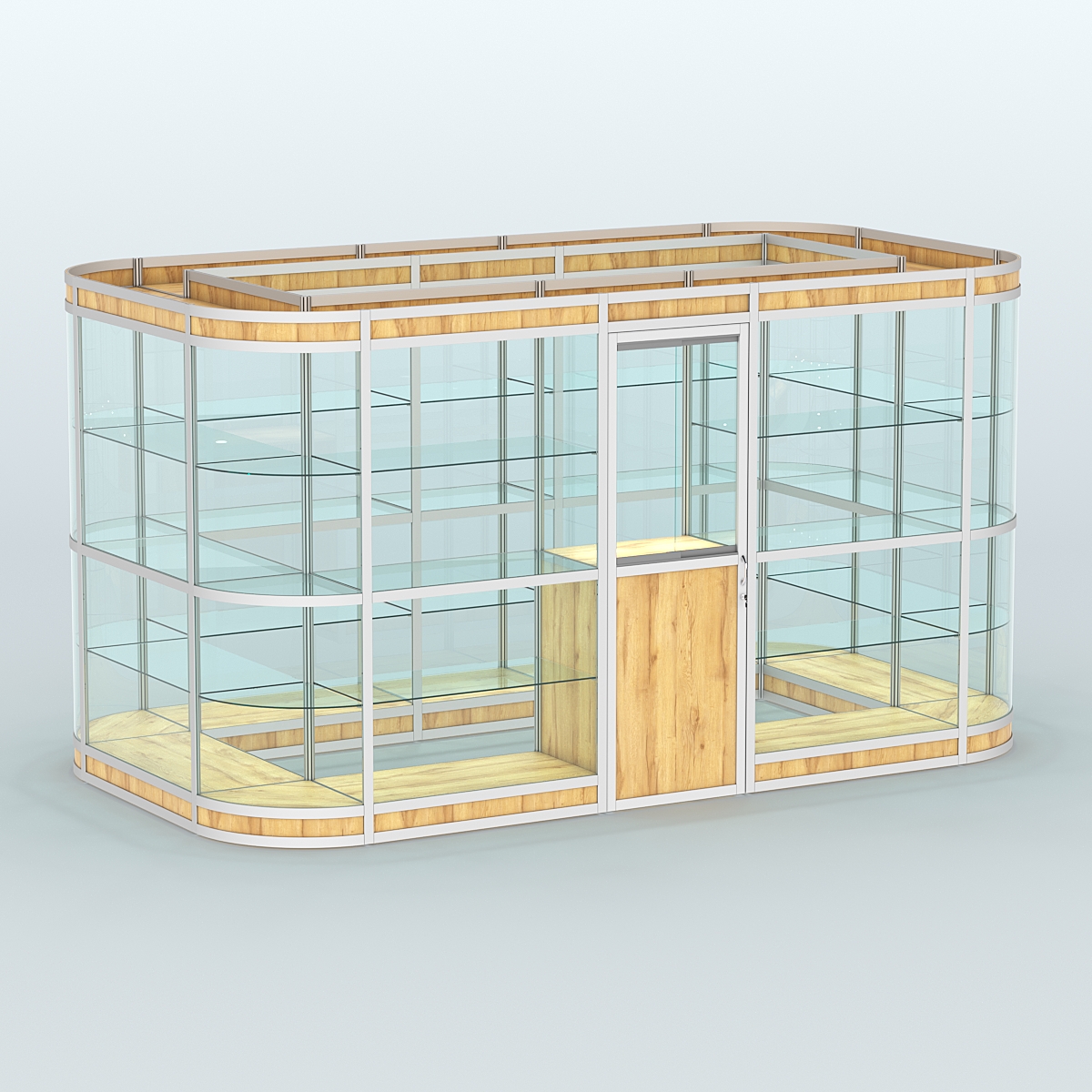 Павильон из профиля островной №4в Дуб Золотистый