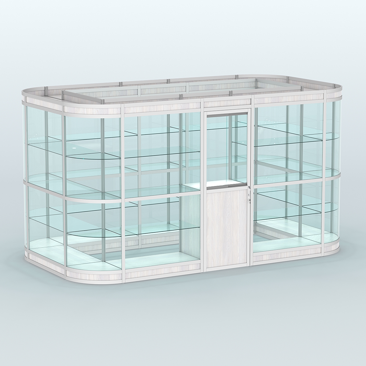 Павильон из профиля островной №4в Ясень Анкор светлый