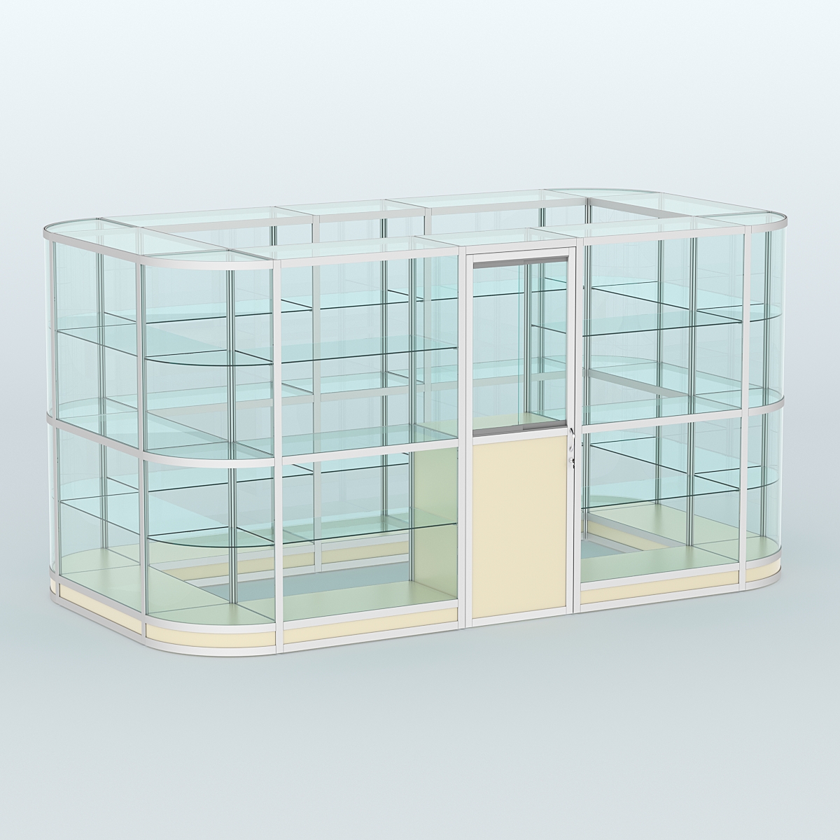 Павильон из профиля островной №4г Крем Вайс