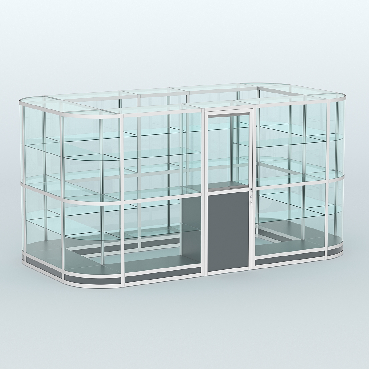 Павильон из профиля островной №4г Темно-Серый