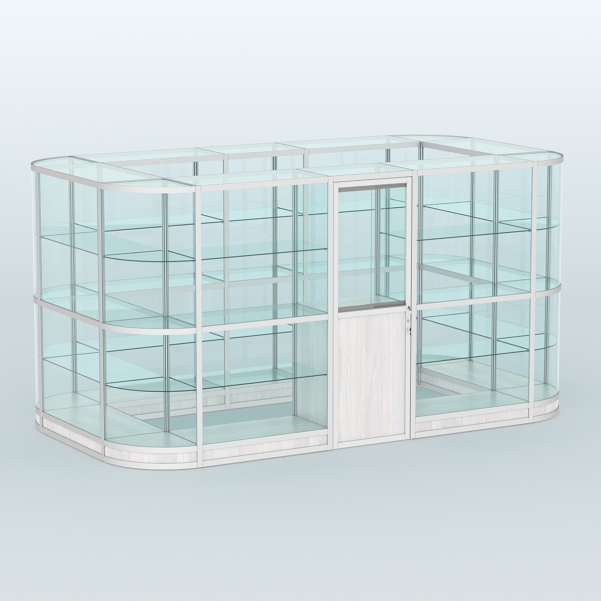 Павильон из профиля островной №4г Ясень Анкор светлый