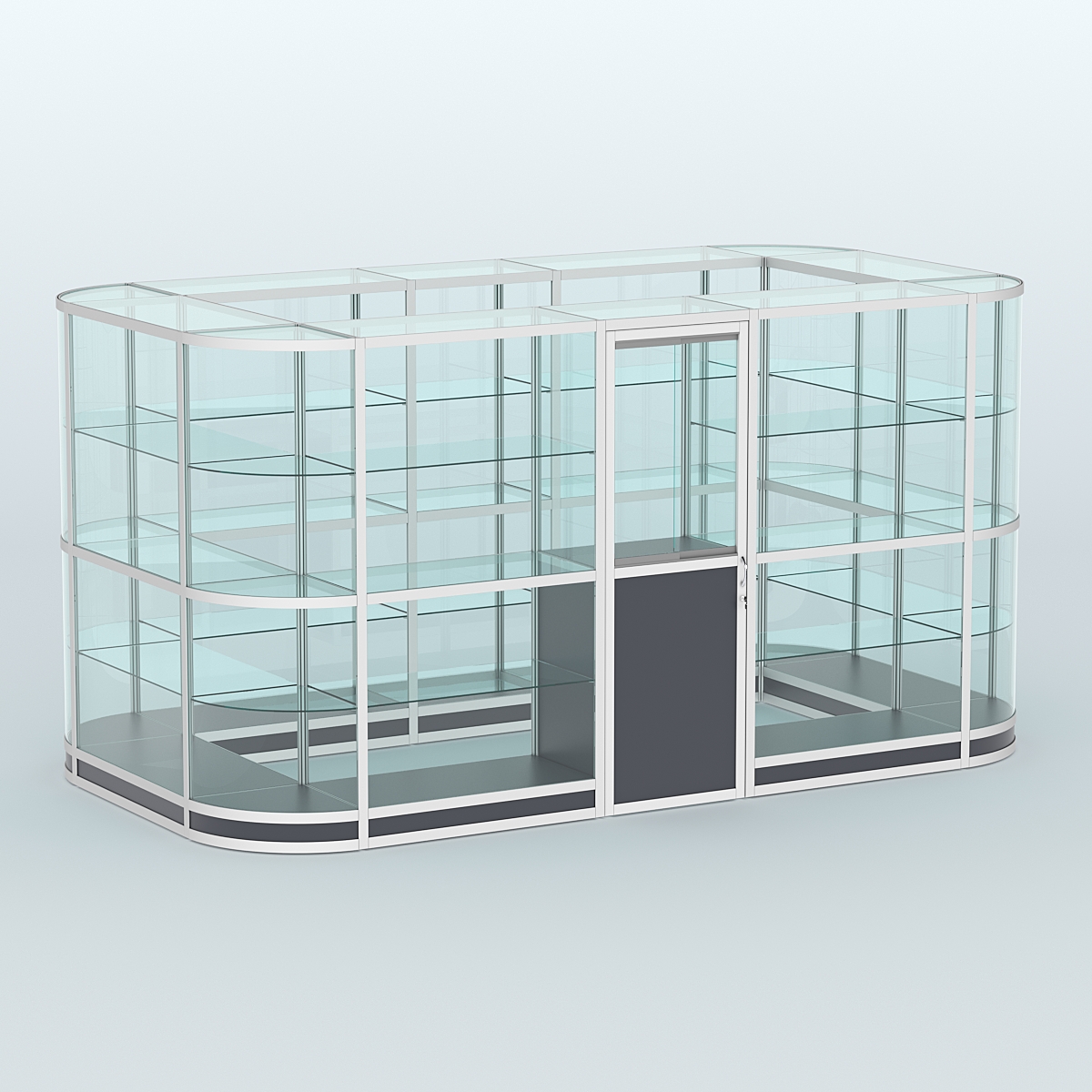 Павильон из профиля островной №4г Антрацит