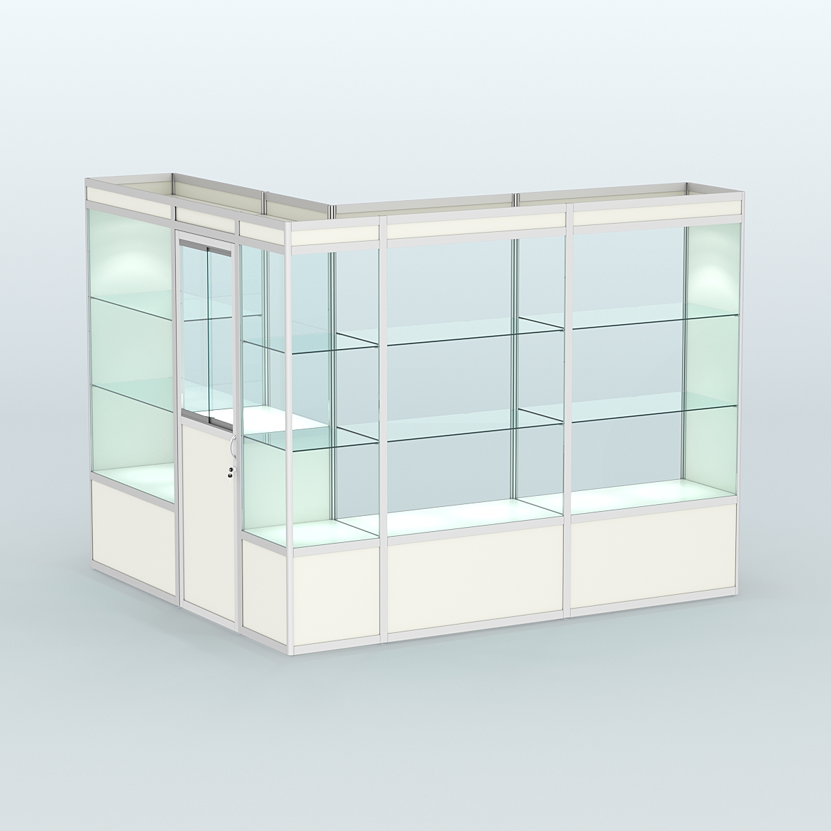 Павильон из профиля угловой №1а (5,5 кв.м) Белый