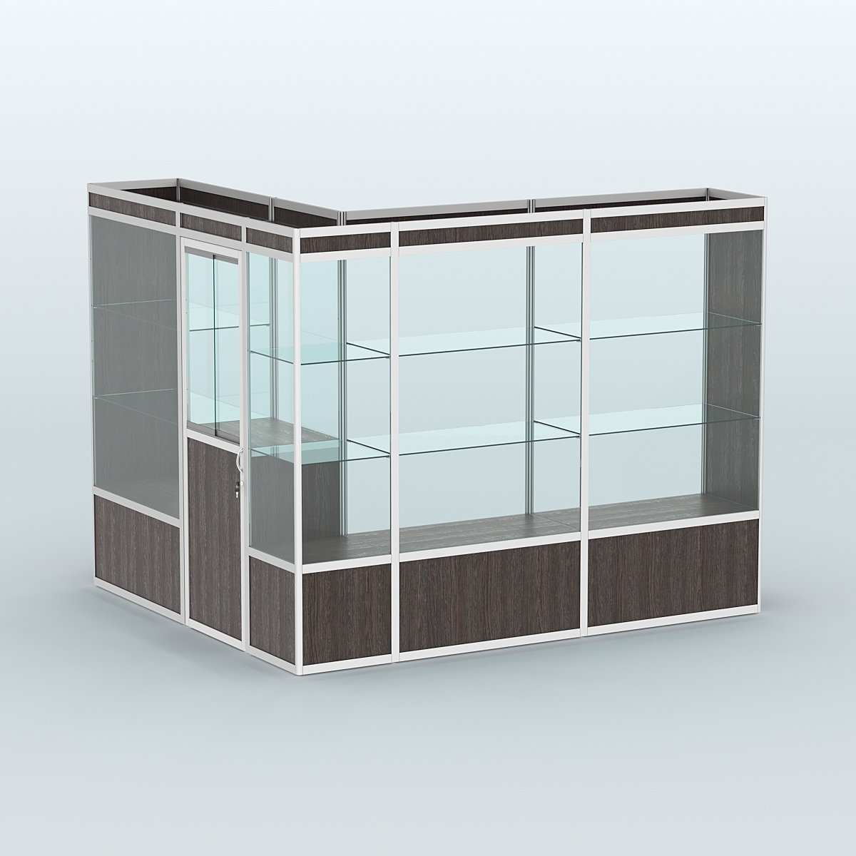 Павильон из профиля угловой №1а (5,5 кв.м) Дуб Венге