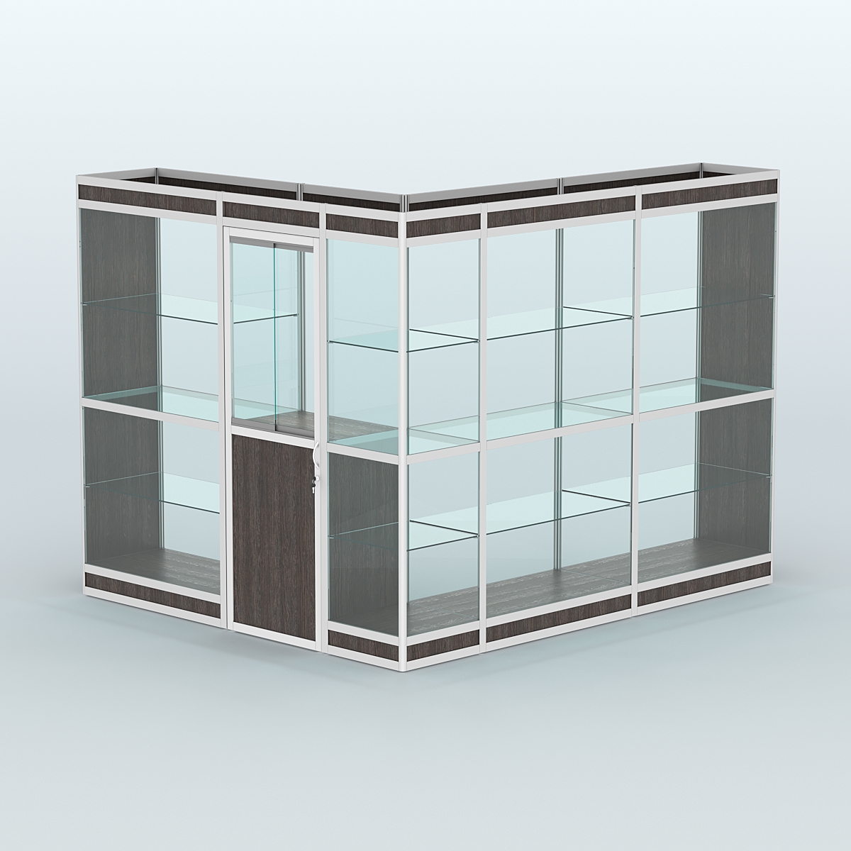 Павильон из профиля угловой №1в (5,5 кв.м) Дуб Венге