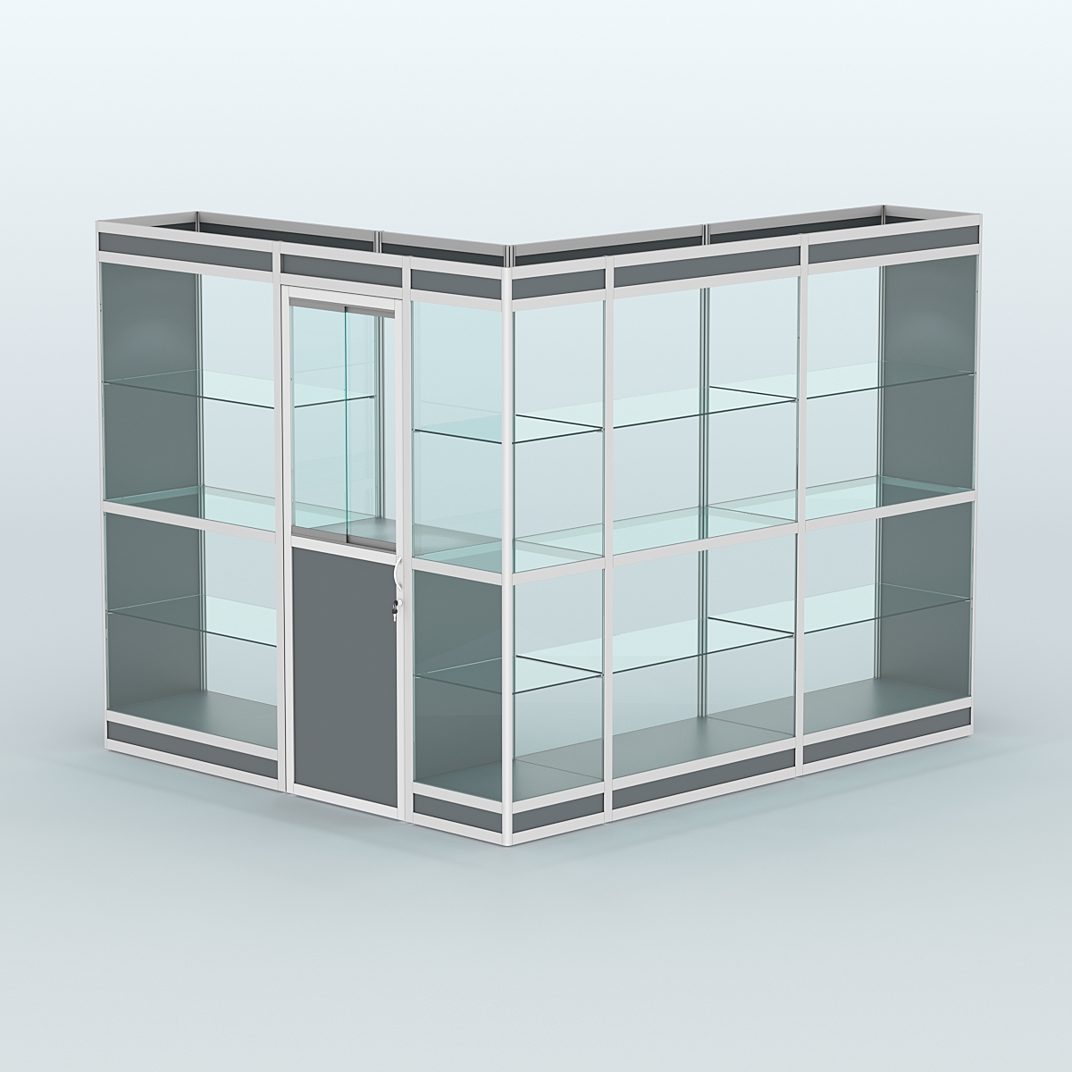 Павильон из профиля угловой №1в (5,5 кв.м) Темно-Серый