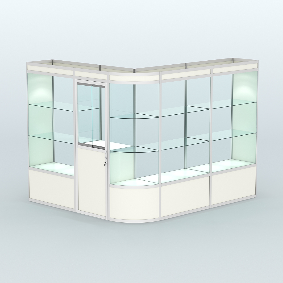 Павильон из профиля угловой №2а (5,5 кв.м) Белый