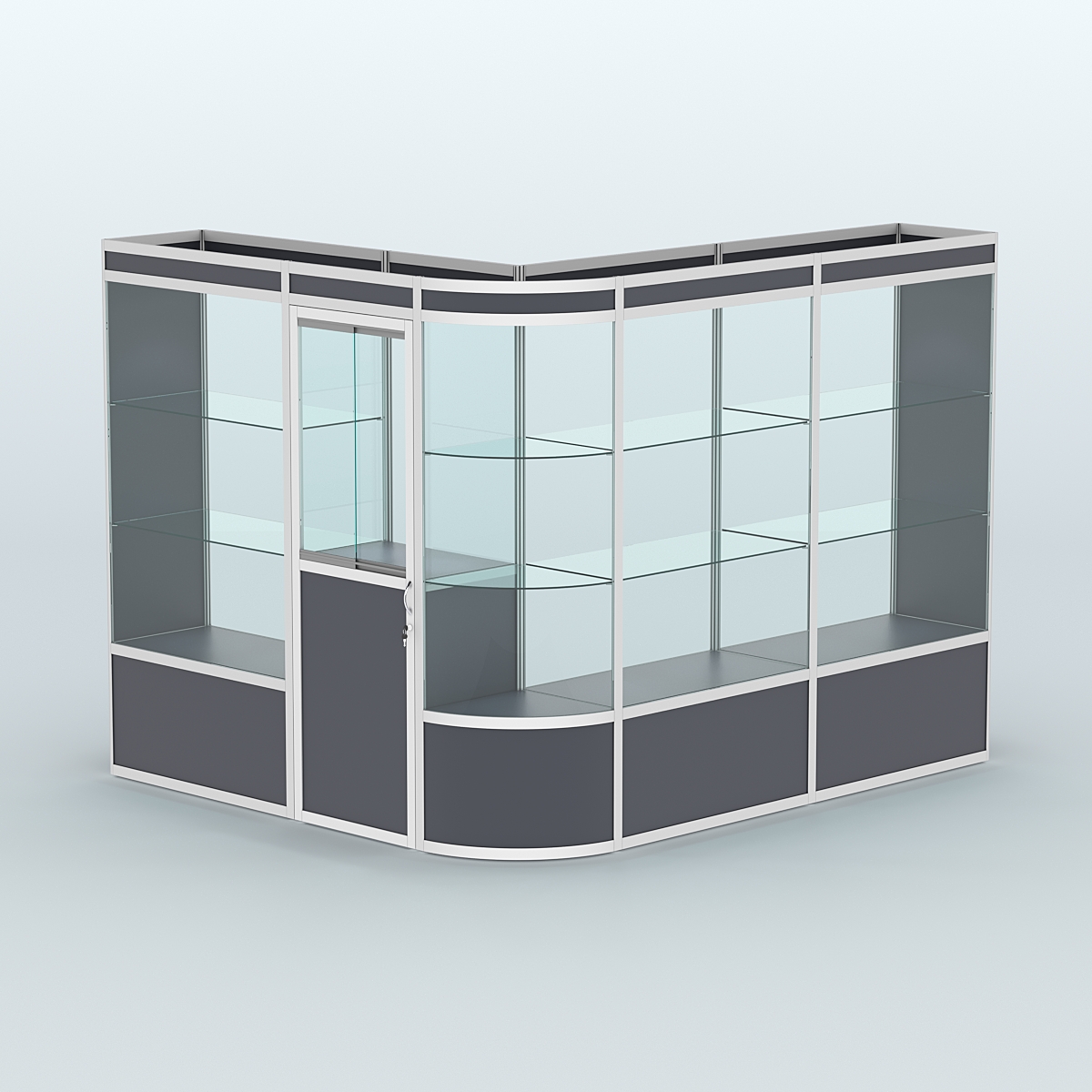 Павильон из профиля угловой №2а (5,5 кв.м) Антрацит