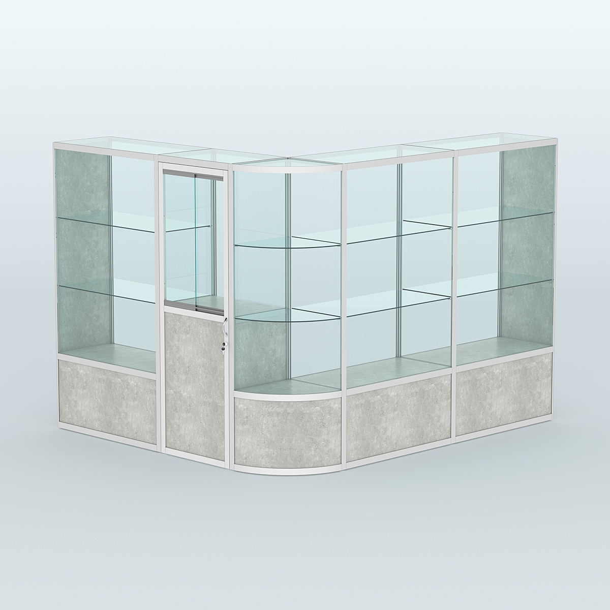 Павильон из профиля угловой №2б (5,5 кв.м) Метрополитан Грей