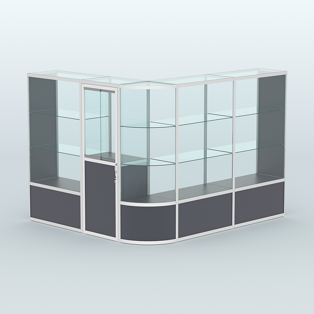 Павильон из профиля угловой №2б (5,5 кв.м) Антрацит