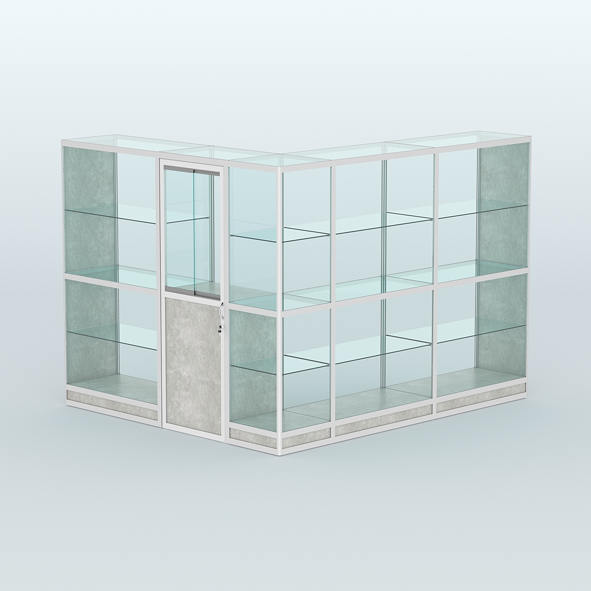 Павильон из профиля угловой №1г (5,5 кв.м) Метрополитан Грей