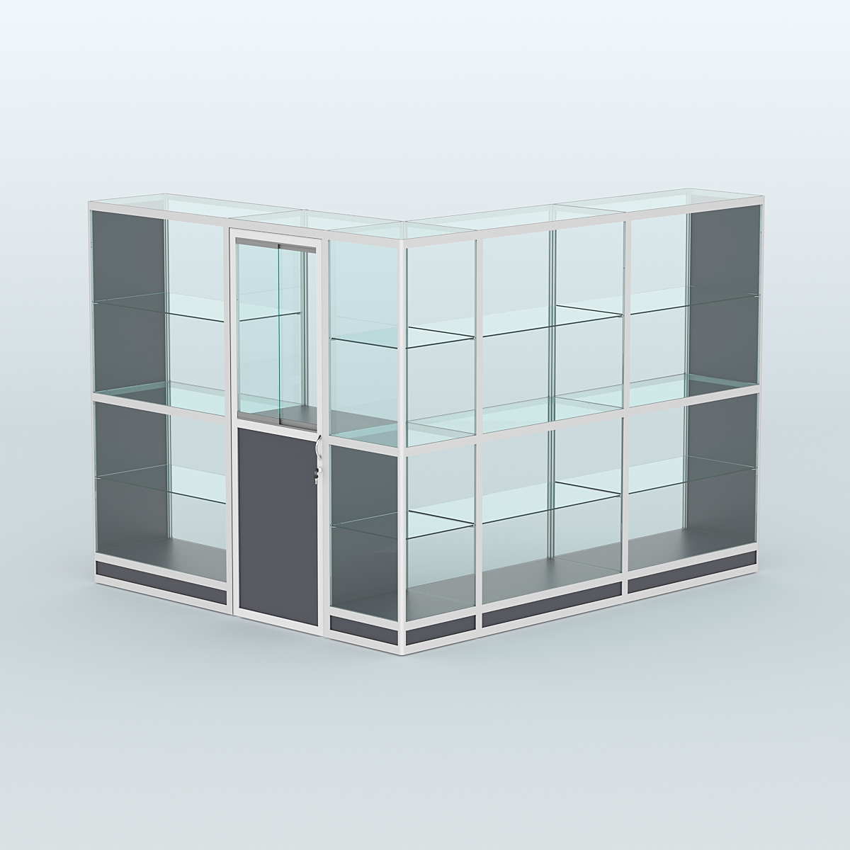 Павильон из профиля угловой №1г (5,5 кв.м) Антрацит