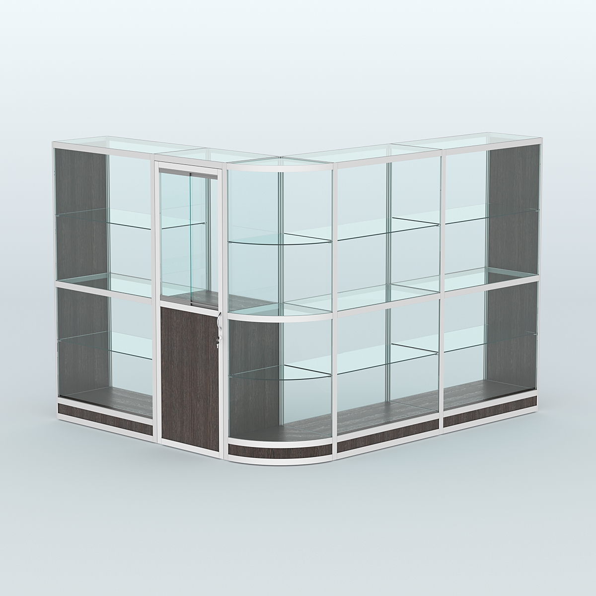 Павильон из профиля угловой №2г (5,5 кв.м) Дуб Венге