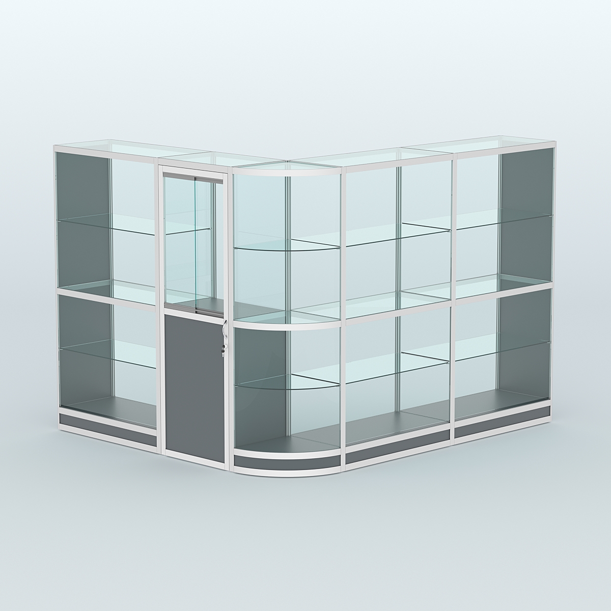 Павильон из профиля угловой №2г (5,5 кв.м) Темно-Серый