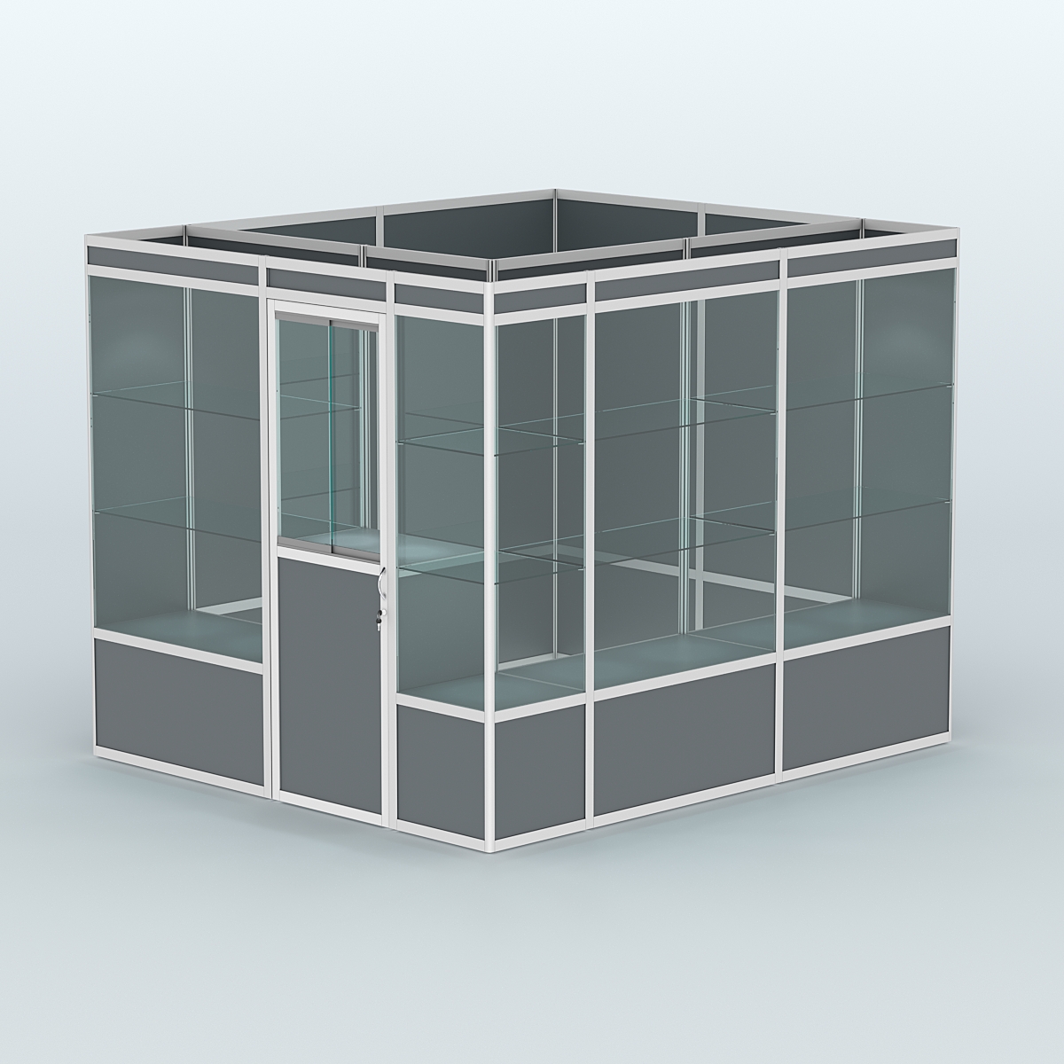 Павильон из профиля угловой №4а (5,5 кв.м) Темно-Серый