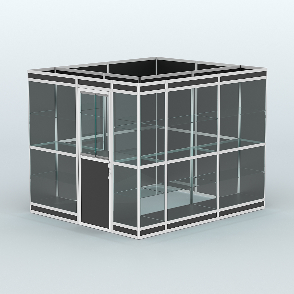 Павильон из профиля угловой №4в (5,5 кв.м) Черный