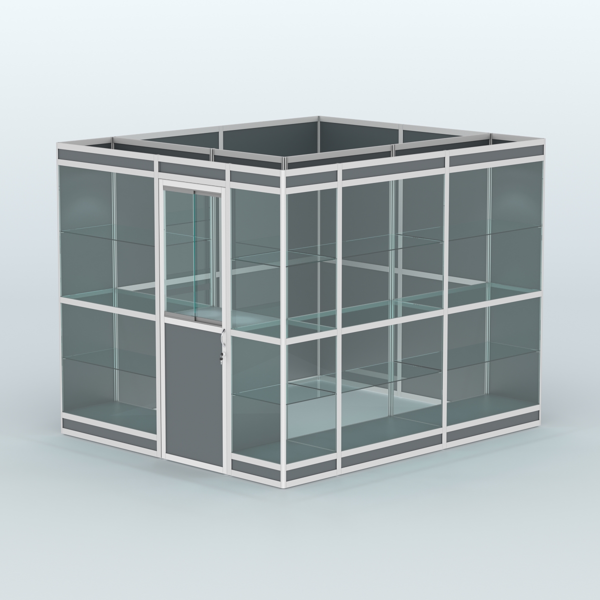 Павильон из профиля угловой №4в (5,5 кв.м) Темно-Серый