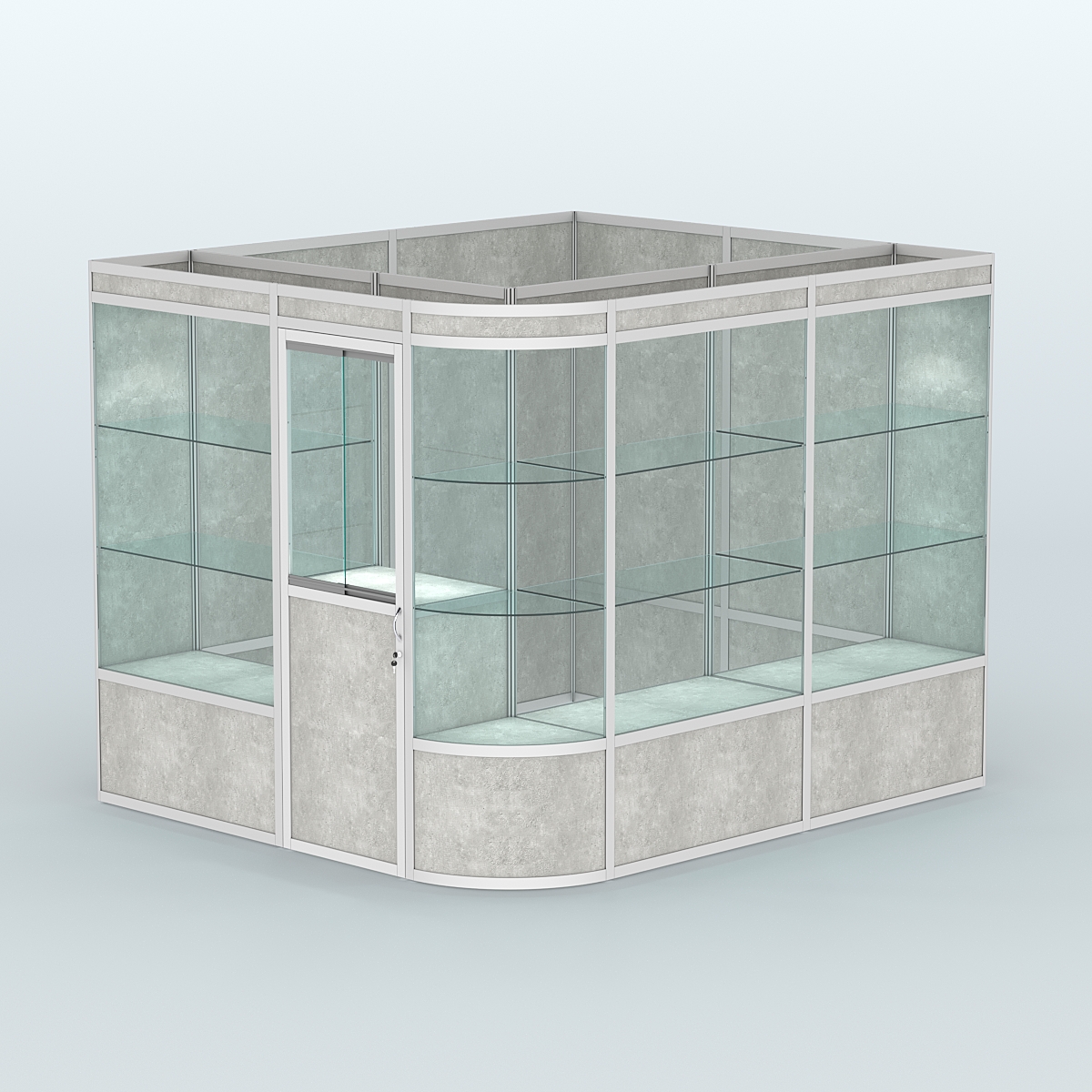 Павильон из профиля угловой №5а (5,5 кв.м) Метрополитан Грей