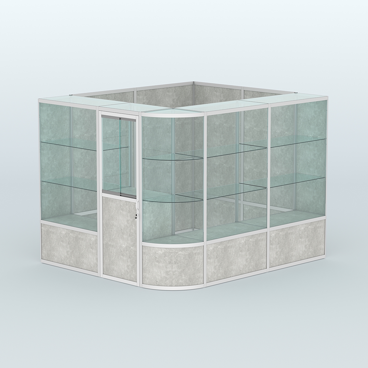 Павильон из профиля угловой №5б (5,5 кв.м) Метрополитан Грей