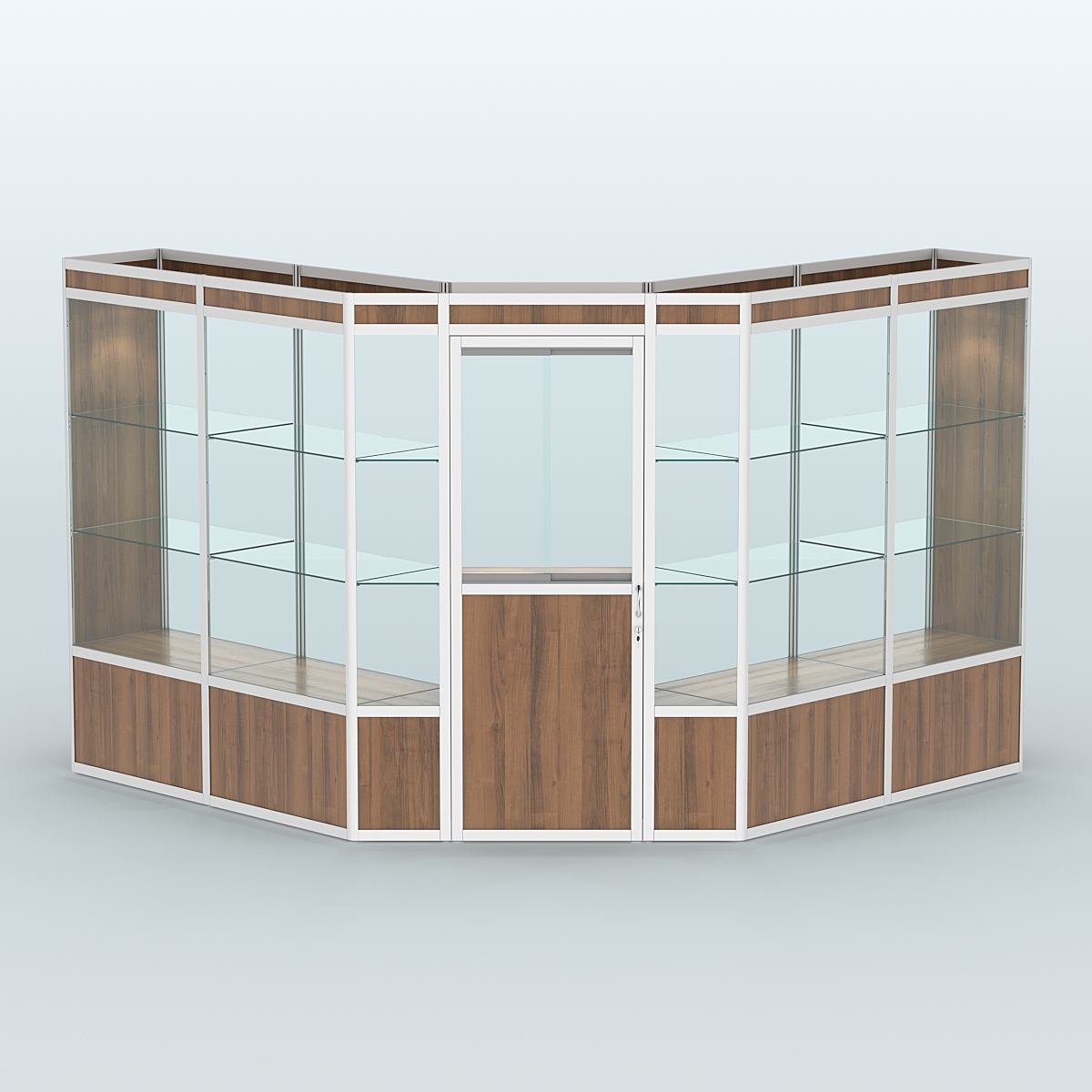 Павильон из профиля угловой №7а (9 кв.м) Орех