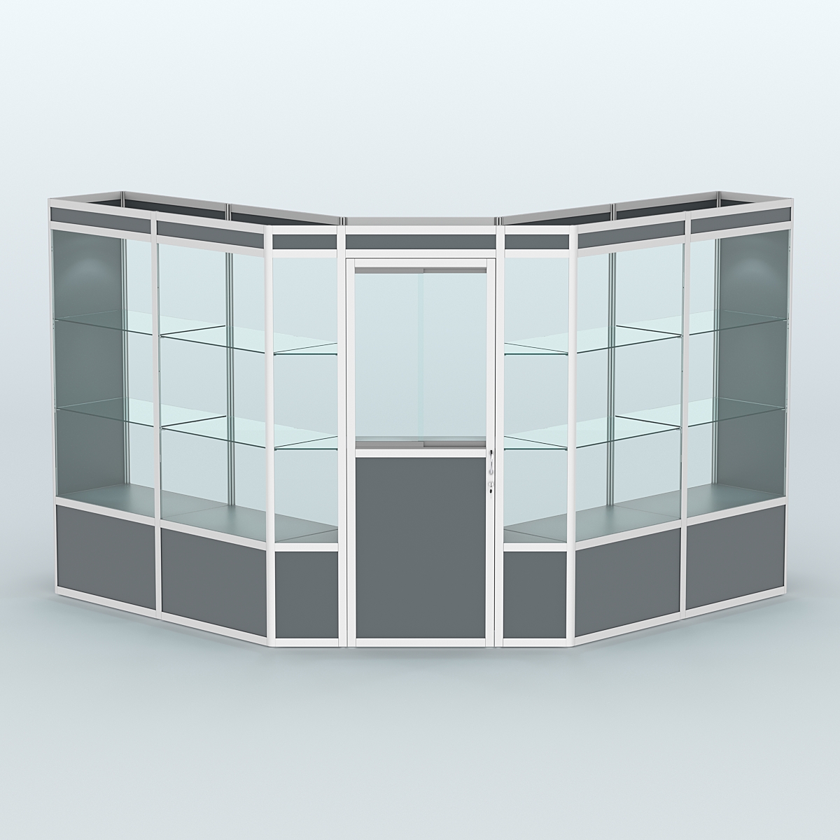 Павильон из профиля угловой №7а (9 кв.м) Темно-Серый