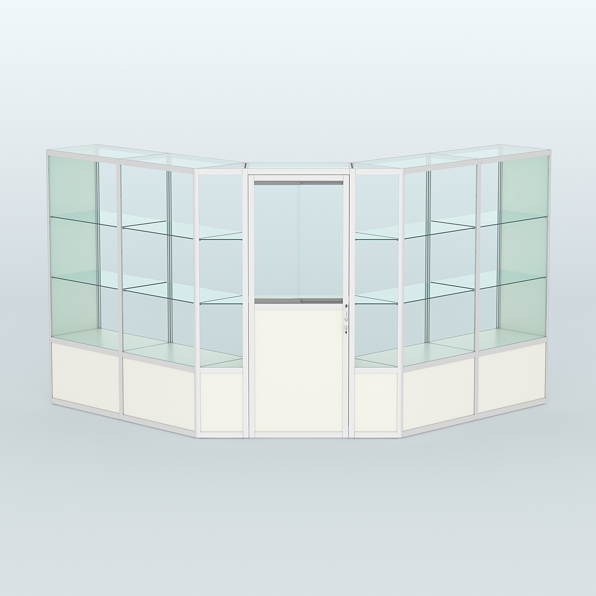 Павильон из профиля угловой №7б (9 кв.м) Белый