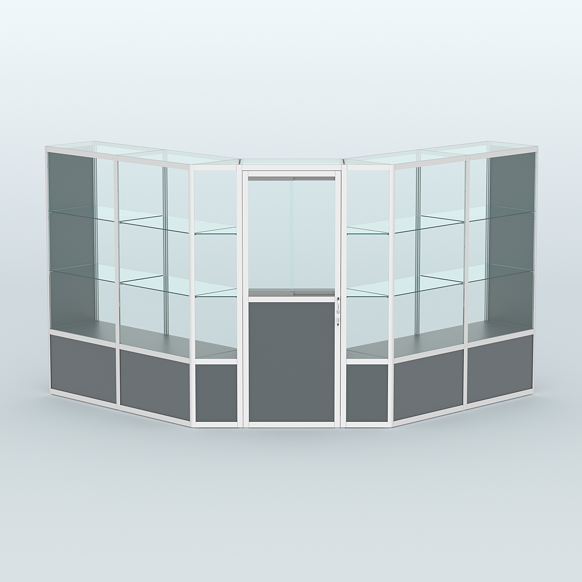 Павильон из профиля угловой №7б (9 кв.м) Темно-Серый