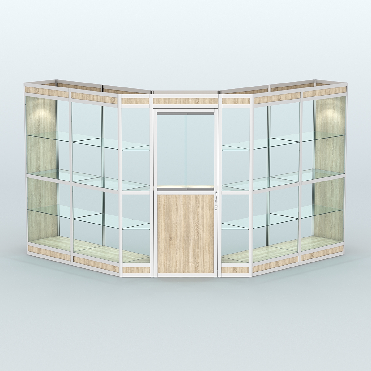 Павильон из профиля угловой №7в (9 кв.м) Дуб Сонома