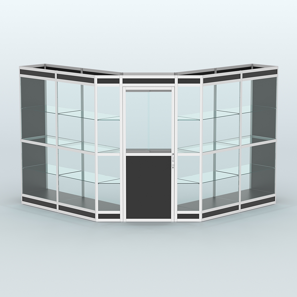 Павильон из профиля угловой №7в (9 кв.м) Черный