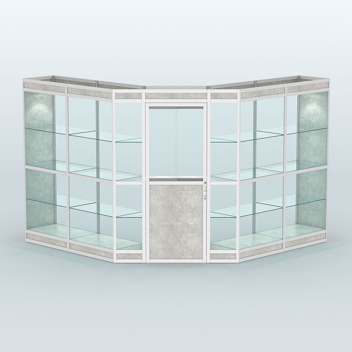 Павильон из профиля угловой №7в (9 кв.м) Метрополитан Грей