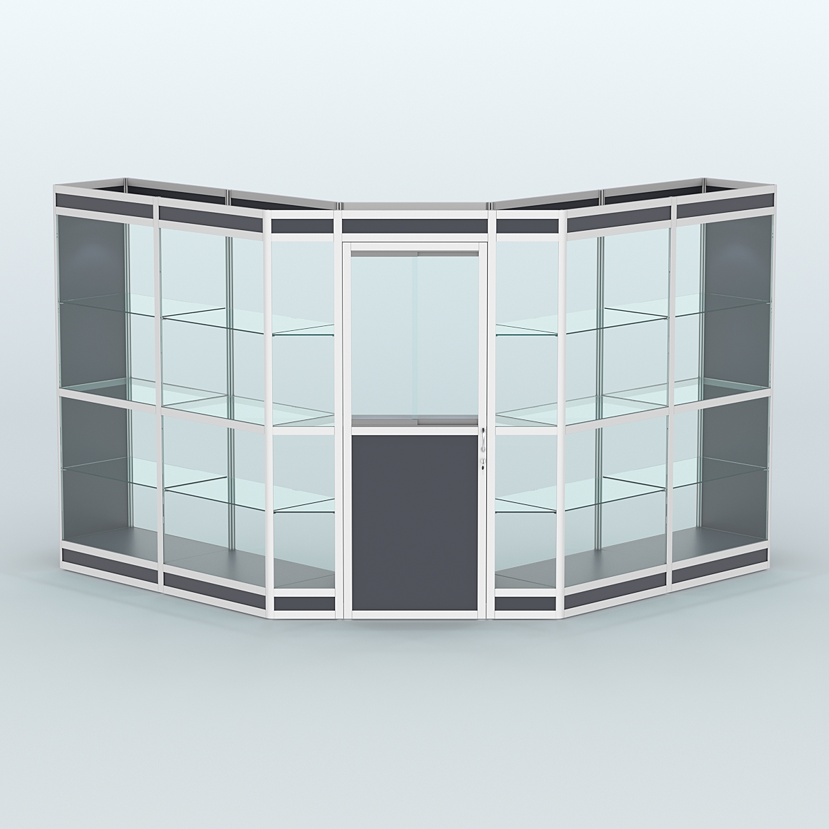 Павильон из профиля угловой №7в (9 кв.м) Антрацит