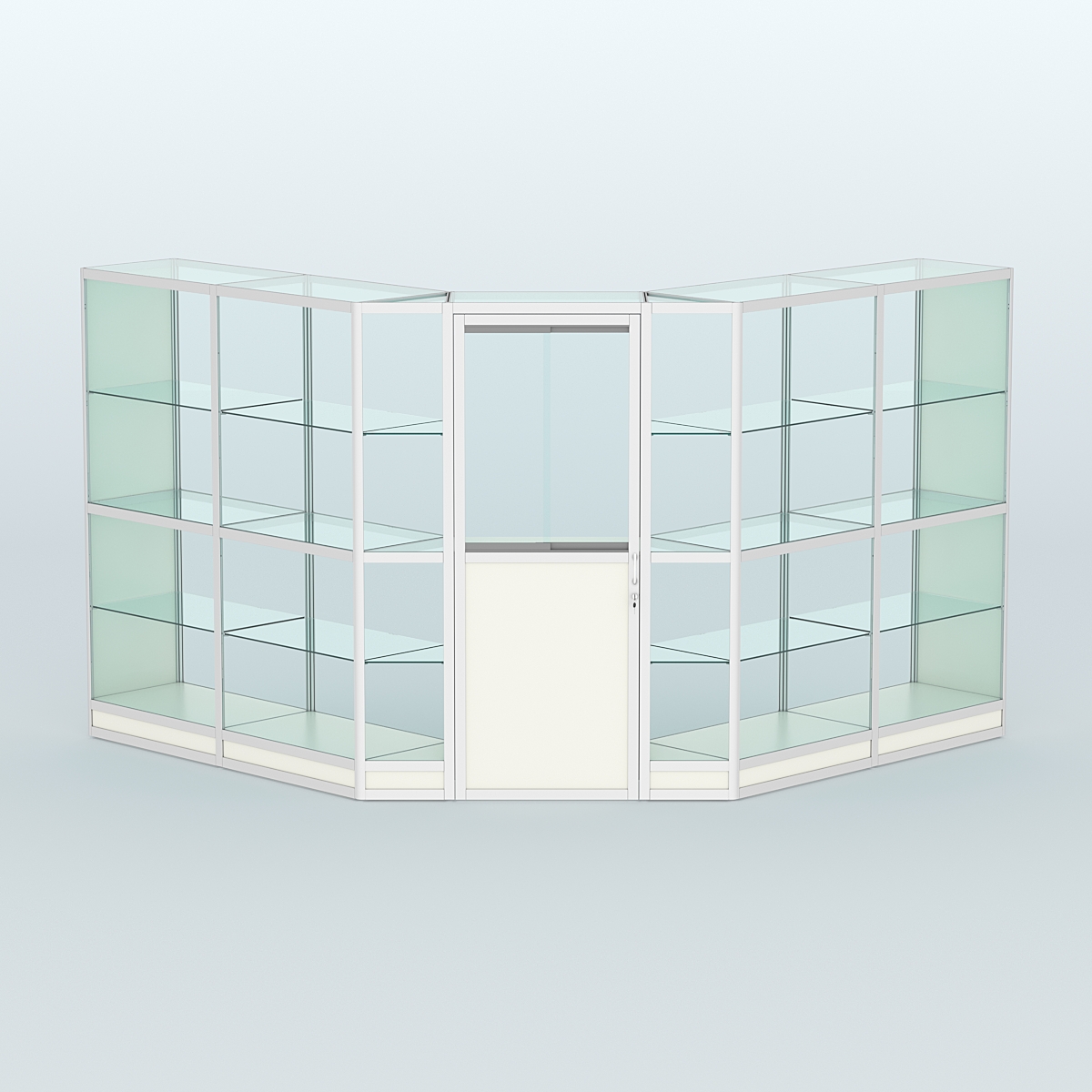 Павильон из профиля угловой №7г (9 кв.м) Белый