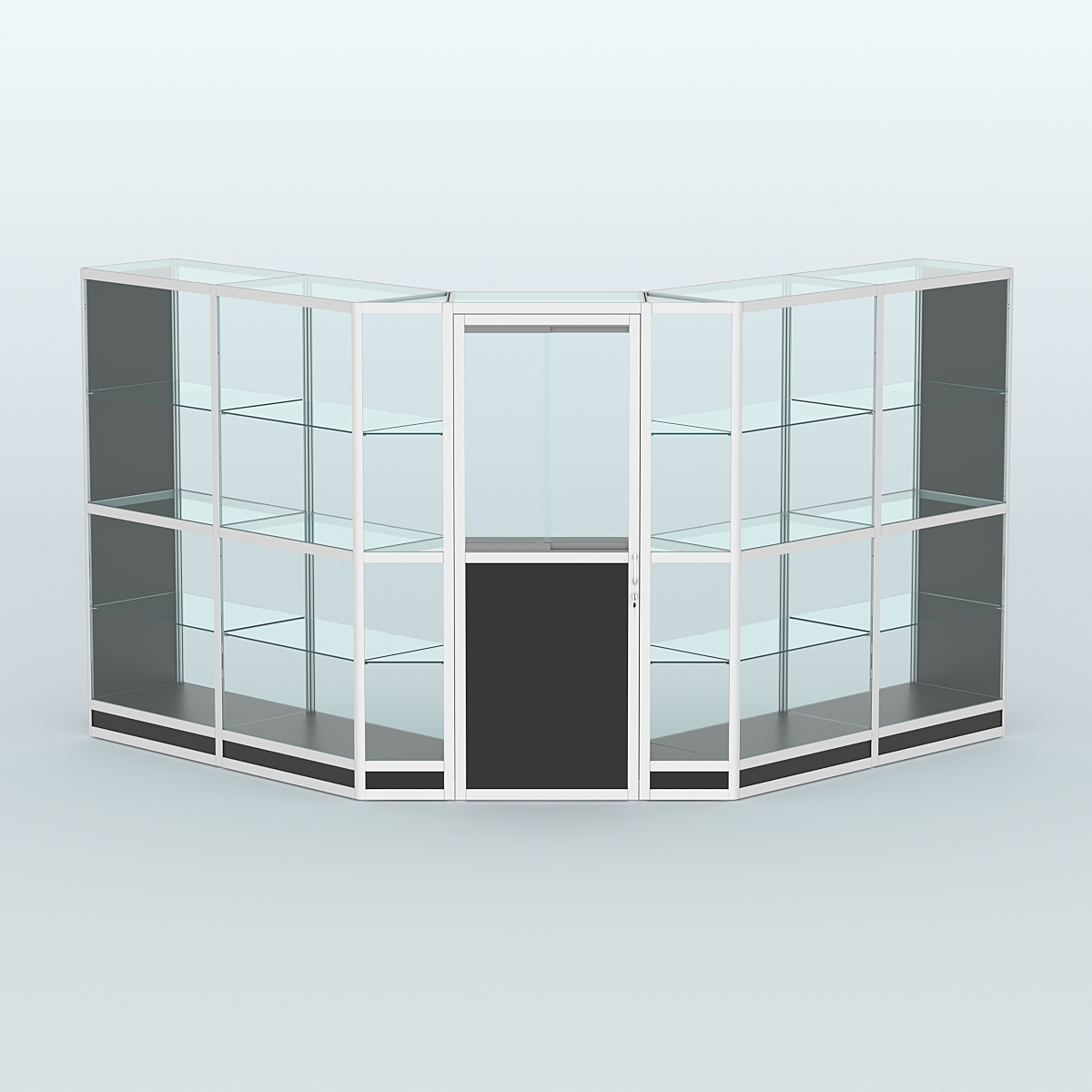 Павильон из профиля угловой №7г (9 кв.м) Черный