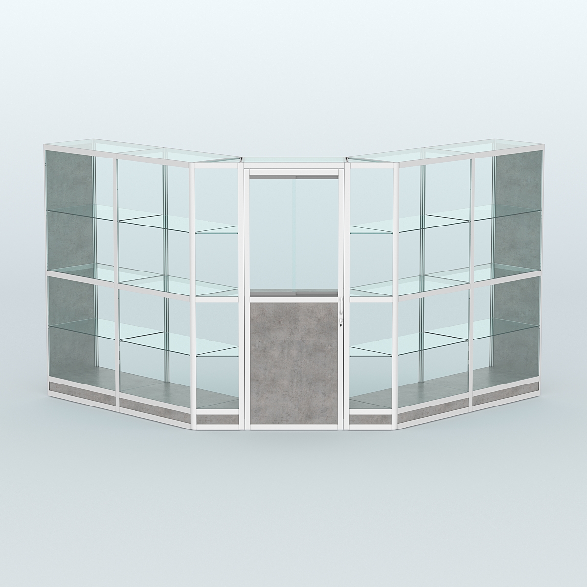 Павильон из профиля угловой №7г (9 кв.м) Бетон Чикаго светло-серый F186 ST9