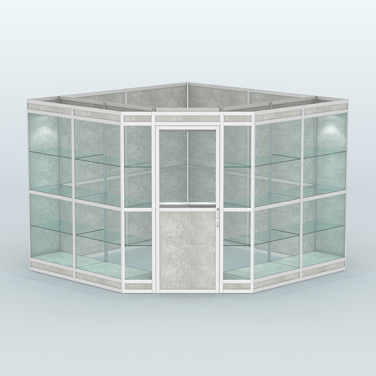 Павильон из профиля угловой №8в (9 кв.м) Метрополитан Грей