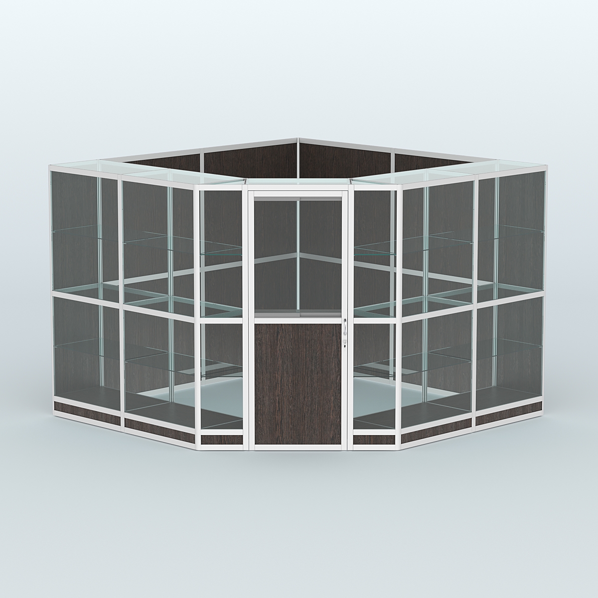 Павильон из профиля угловой №8г (9 кв.м) Дуб Венге