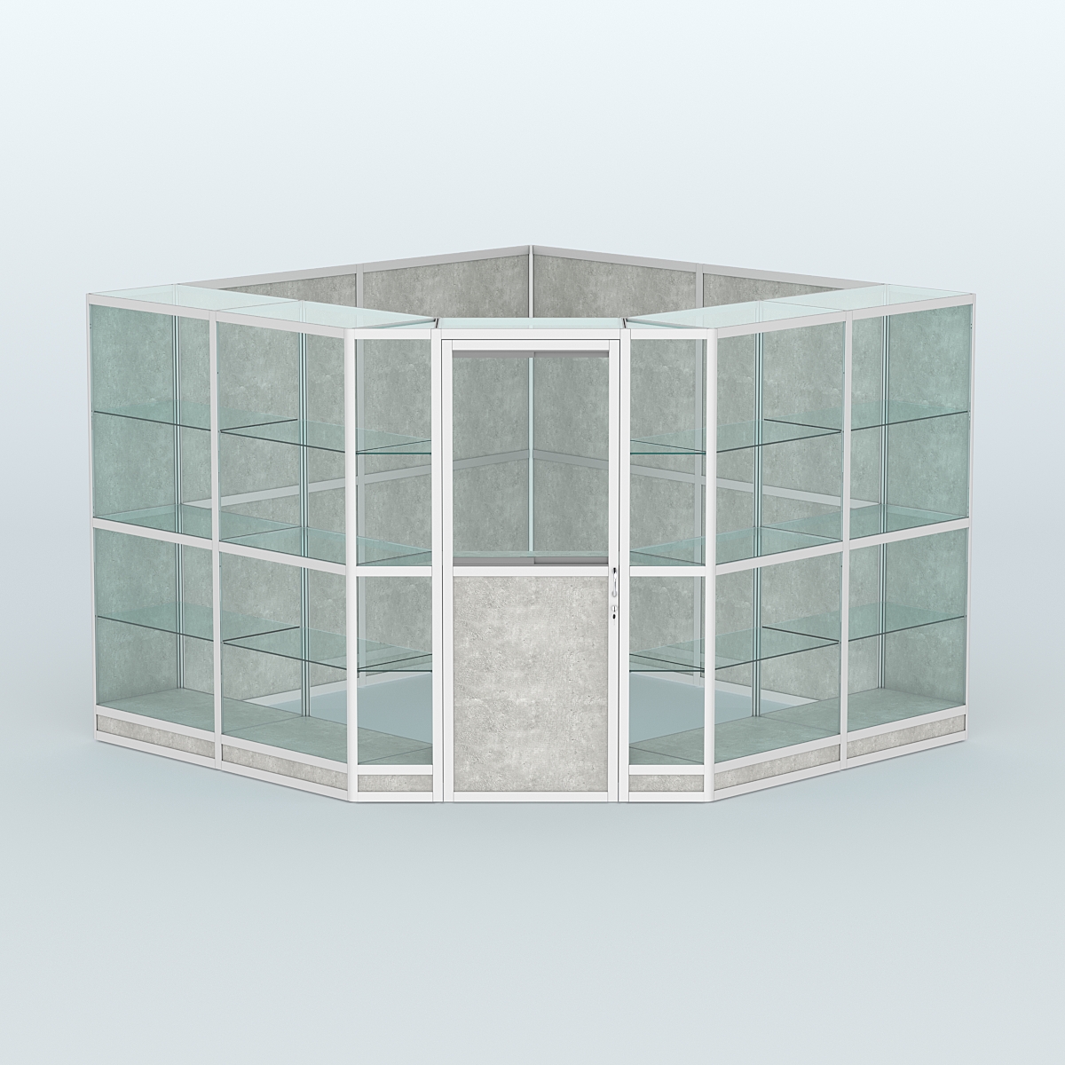 Павильон из профиля угловой №8г (9 кв.м) Метрополитан Грей