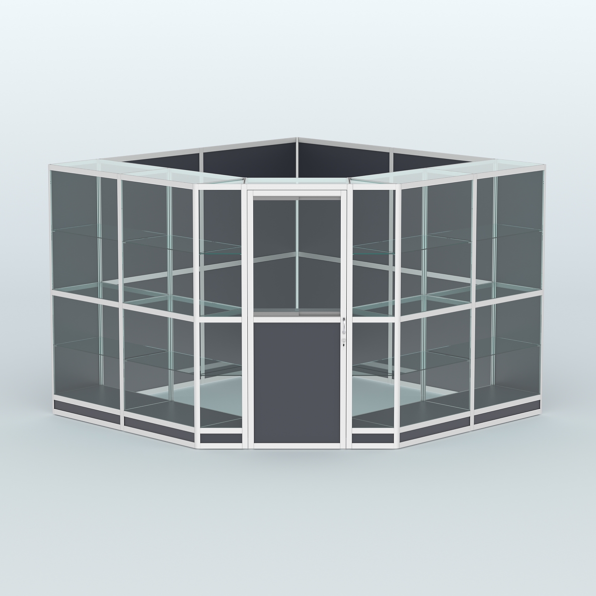 Павильон из профиля угловой №8г (9 кв.м) Антрацит