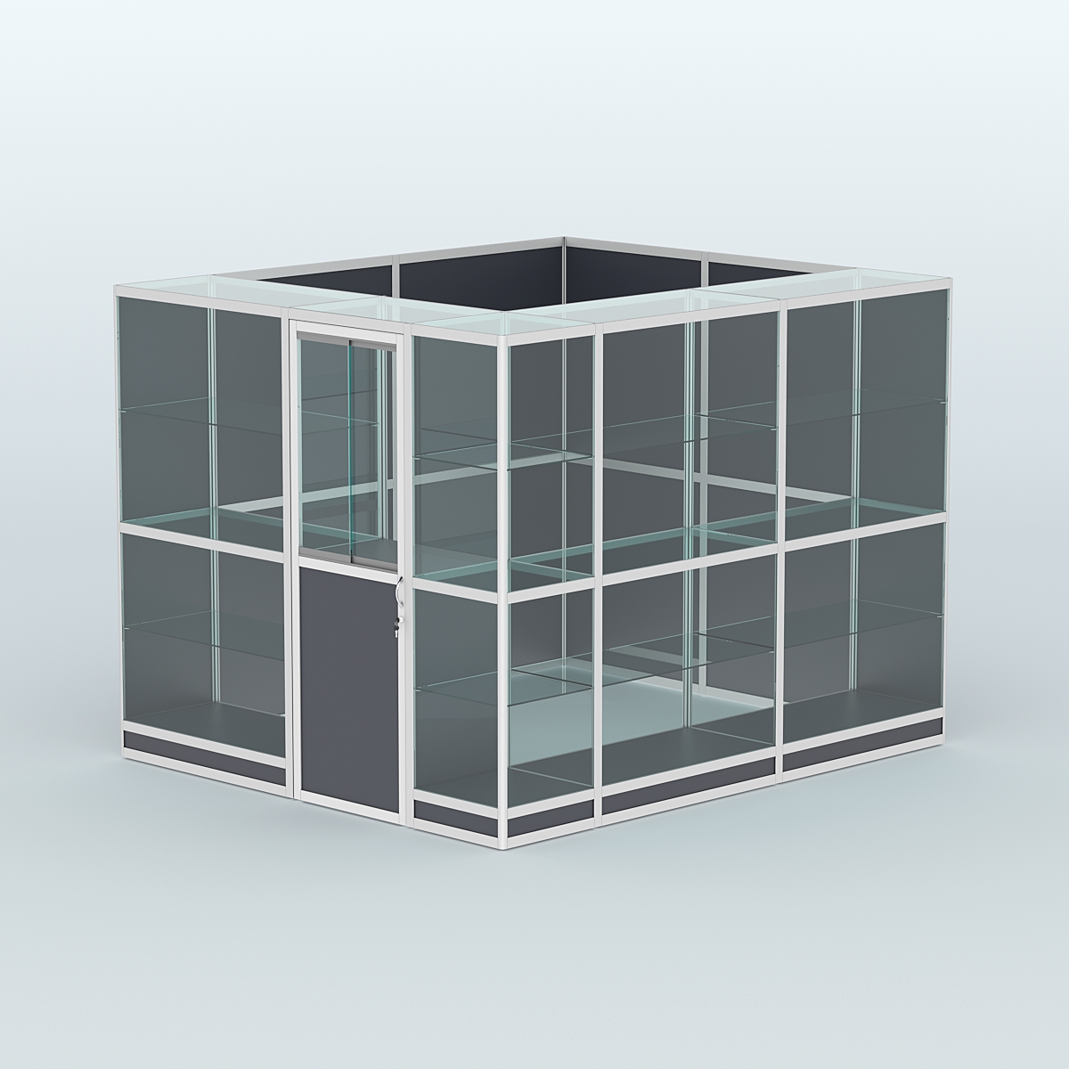 Павильон из профиля угловой №4г (5,5 кв.м) Антрацит