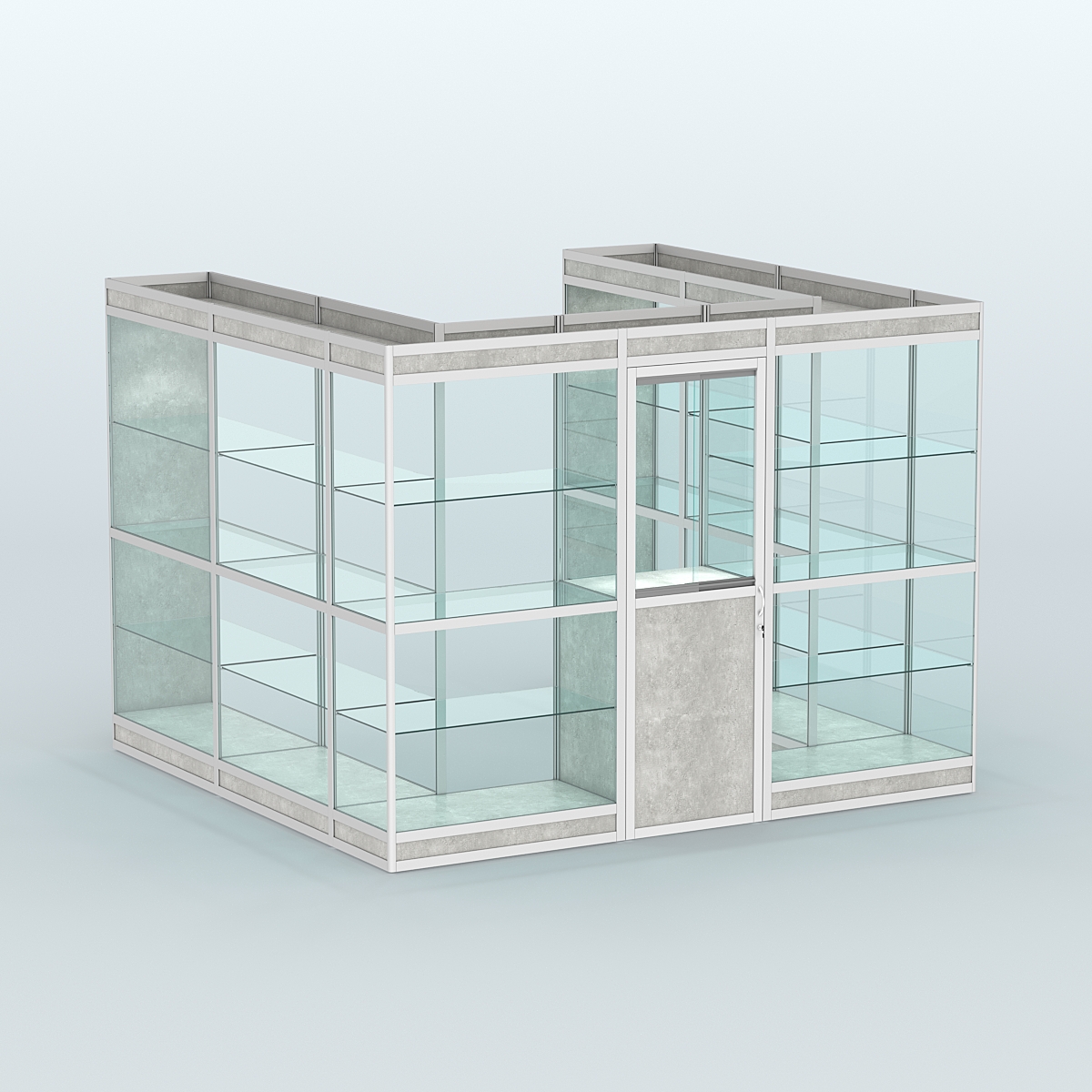 Павильон из профиля пристенный №5в (6,75 кв. м) Метрополитан Грей