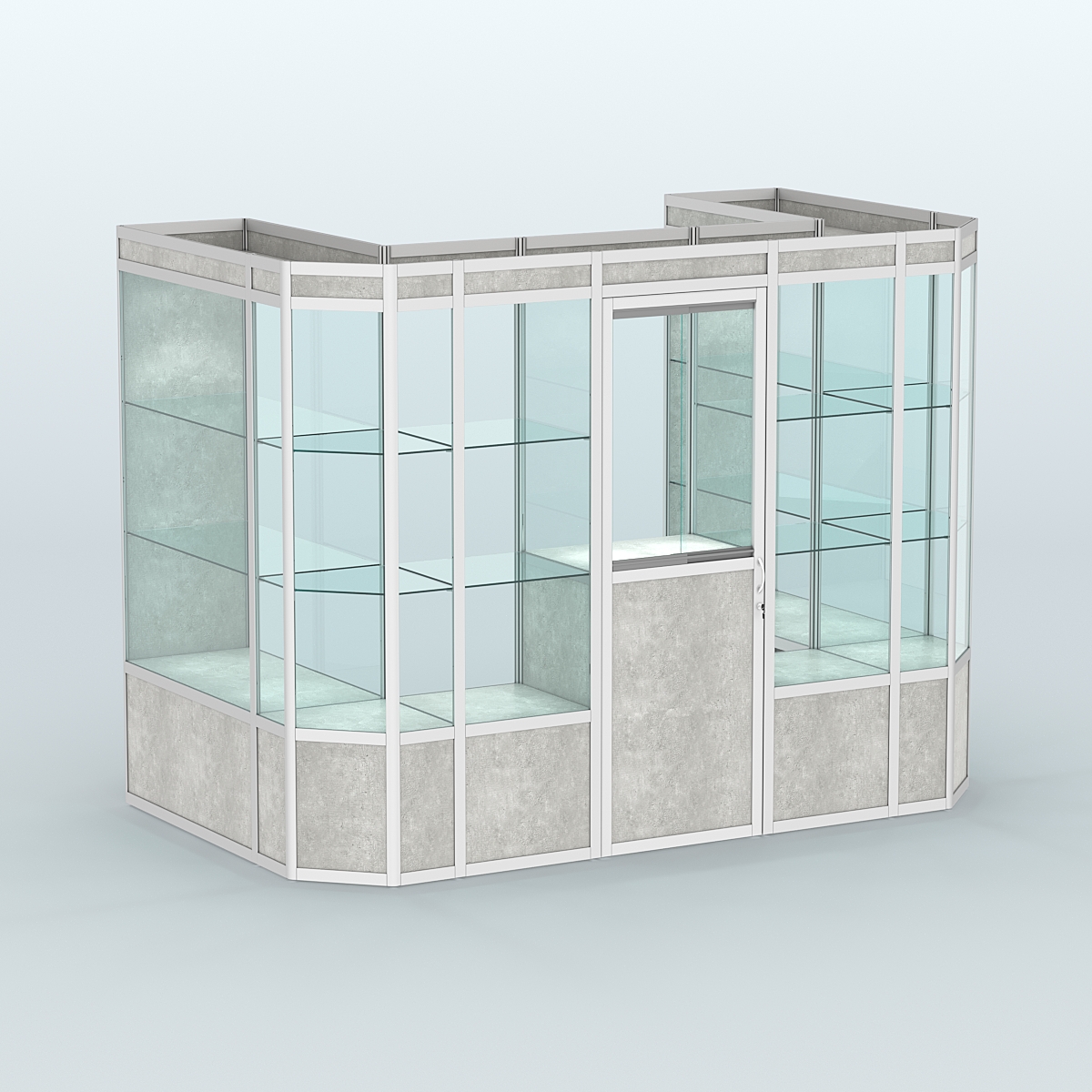 Павильон из профиля пристенный №6а (4,05 кв. м) Метрополитан Грей