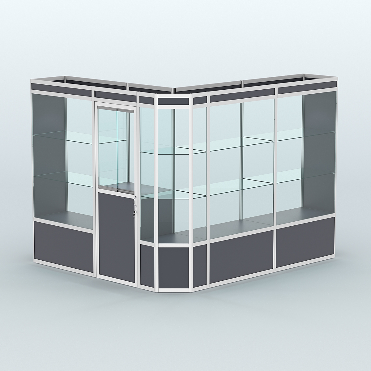 Павильон из профиля угловой №3а (5,5 кв.м) Антрацит