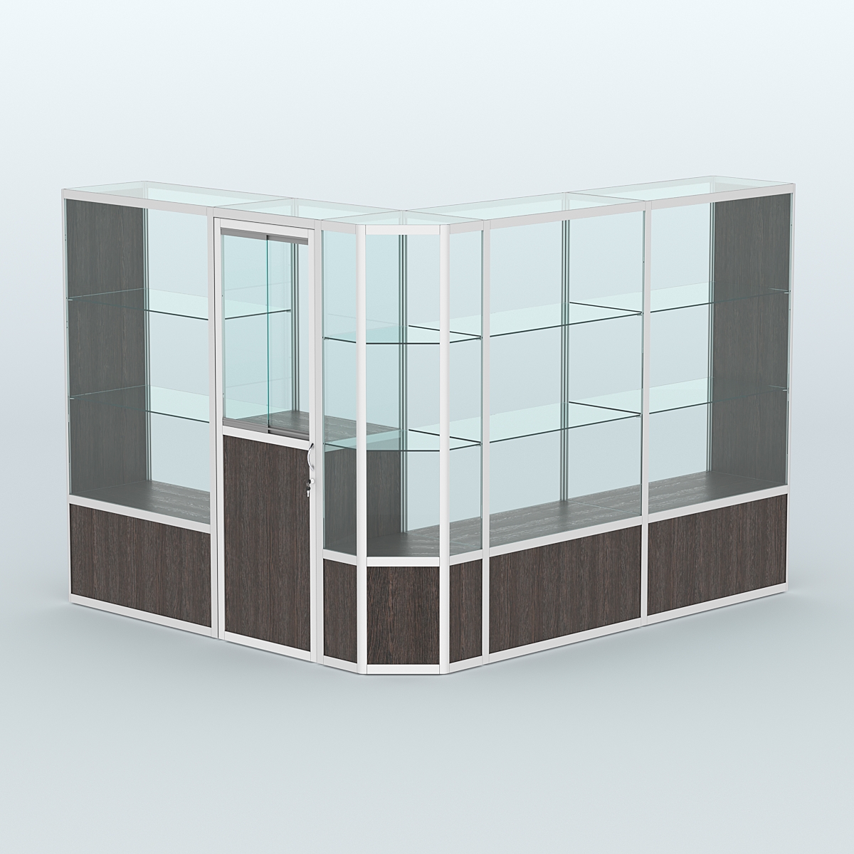 Павильон из профиля угловой №3б (5,5 кв.м) Дуб Венге